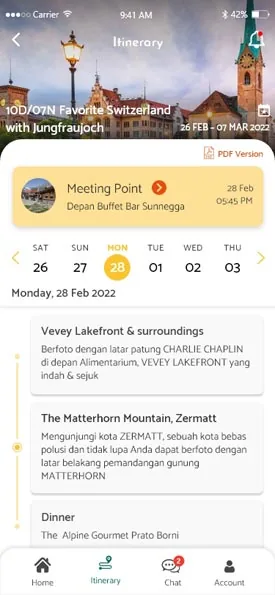 Screen 3 of 4 — NADIA Travel Planner