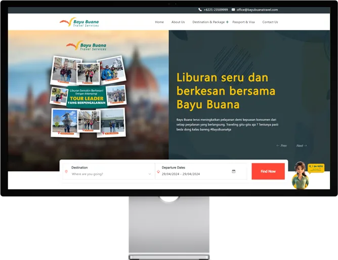 Bayu Buana Tour and Travel Website — product overview
