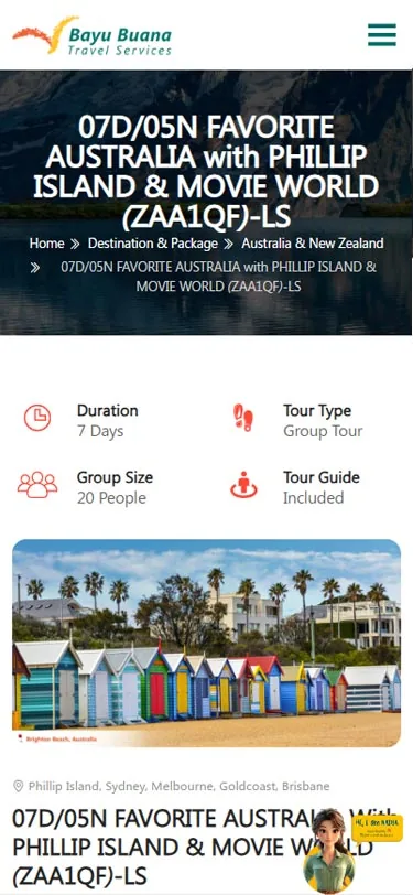 Screen 3 of 4 — Bayu Buana Tour and Travel Website